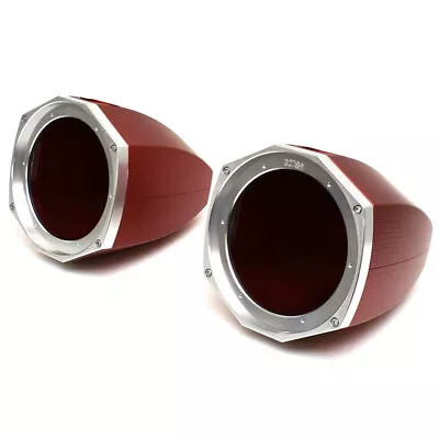 MasterCraft Boat Speaker Cans 404841 | Red Anodized 8.5 Inch (Pair) • $3993.43