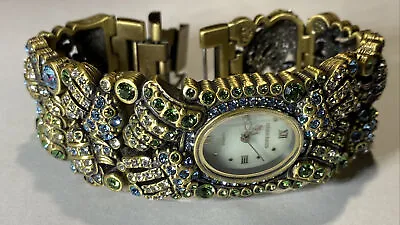 NEW Heidi Daus Sea Life Bracelet Cuff Watch Swarovski Crystals Bangle Watch • $49.98