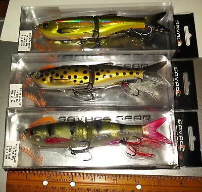 Lot Of 3 Different Color Savage Gear 3D Jointed Glide Swimmer Hard Body Lures • $21.99