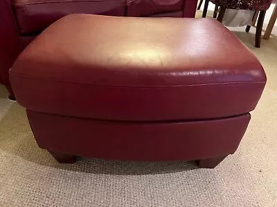 Ottoman Custom Designed & Hand Made Red Leather (Merlot) Part Of Sofa Set • $2000