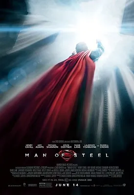 Man Of Steel Movie Poster (F) 11 X 17 Inches - Henry Cavill Superman Poster • $13.96