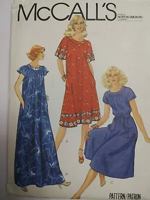 Dress MuuMuu Caftan S 10 12 McCalls 7888 Sewing Pattern UC VTG Loose Modest Long • $26.24