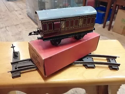 Hornby O Gauge No.41 Passenger Brake Van & Original Box & Left Spur Track Piece  • £19.99