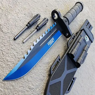 13  MILITARY TACTICAL Hunting FIXED BLADE SURVIVAL Knife Fire Starter SHARPENER • $26.51