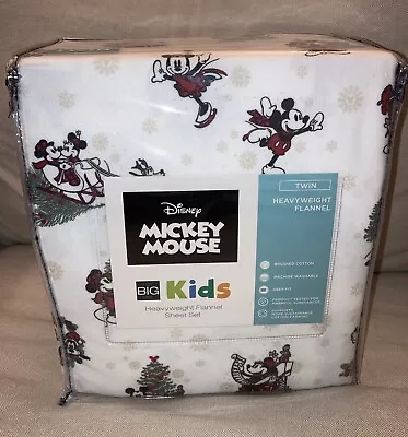 The BIG One Disney Mickey Mouse Heavyweight Flannel Sheet Set / TWIN / BRAND NEW • $22