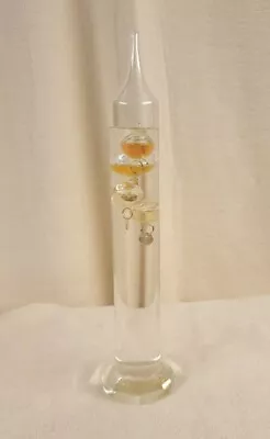 Vintage Galileo Glass Therometer  4 Balls  29cm Tall See Details • £5.30