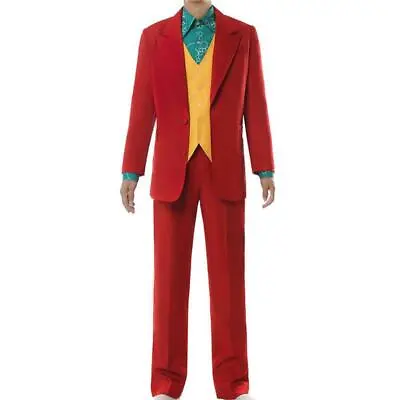 Mens Joker Arthur Fleck Fancy Dress Clown Cosplay Suit Christmas Costume Outfit • £49.66