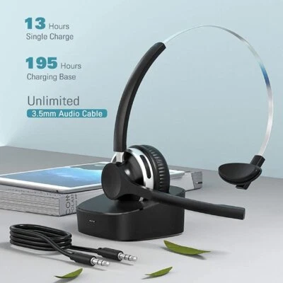 $29.99 • Buy Mpow Trucker Bluetooth Headset With Microphone Wireless Business Headphones Mic