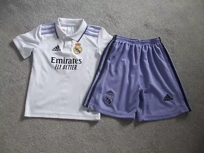 MANCHESTER CITY FOOTY KIT SHORTS & TOP ADIDAS AGE 3-4 Yrs LILAC/ PURPLE EMIRATES • £6