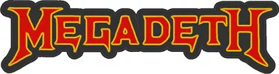 £8.95 • Buy Megadeth Logo Yellow & Red (Embroidered Iron On Patch) (29.5x8cm) Fan Patch