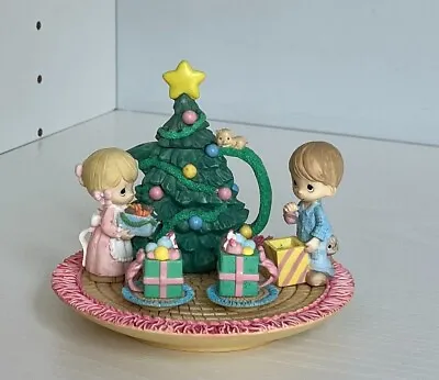 PRECIOUS MOMENTS By Enesco  Boy/Girl/Tree Mini Tea Set  - 6 Piece NIOB #-384607 • $25.99