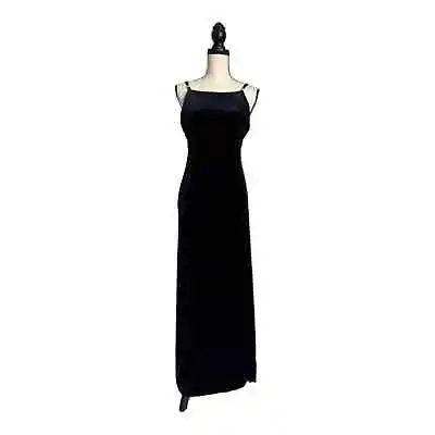 All That Jazz Vintage 90s  Black Velvet Maxi Dress Size M • $45.60