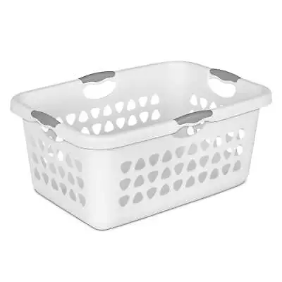 White 2 Bushel Ultra Laundry Basket Plastic For The Laundry Room Dorm Room US • $37.79