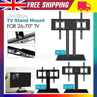 UNIVERSAL Adjustable 26 -70  Tabletop TV Stand Bracket Pedestal LCD LED VESA UK • £27.99