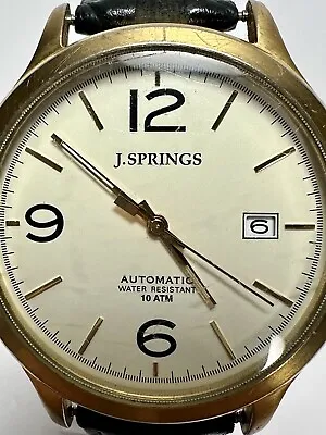 Rare Working J.springs By Seiko Mens Automatic Skeleton Watch Bea018 S1 • $125.80