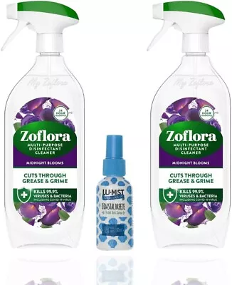 Zoflora Cleaner Antibacterial Disinfectant Multipurpose Midnight &Lumist Spray • £12.49