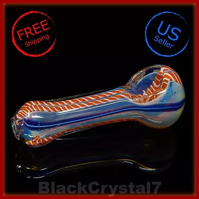 3.5  Handmade Mini Color Changing Pocket Orange Tobacco Smoking Bowl Glass Pipes • $11.99