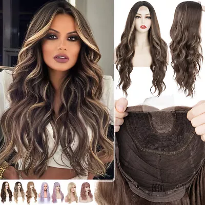 Women Natural Wig Short/Long Curly/Straight Wavy Full Hair Wigs Balayage Ombre • £19.50