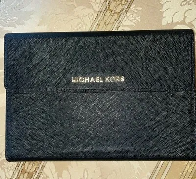 $69.95 • Buy MICHAEL KORS Apple Ipad  Tablet Mini BLACK Clutch DISPLAY Case Leather WALLET
