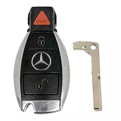 OEM Mercedes Benz Keyless Remote + UNCUT Key IYZDC07 DC10 DC11 DC12 (3 Button) • $12.75
