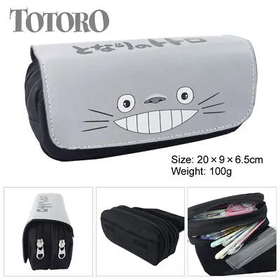 £7.79 • Buy My Neighbor Totoro Anime Pencil Case Double Layer Large Capacity Cartoon Pen Bag