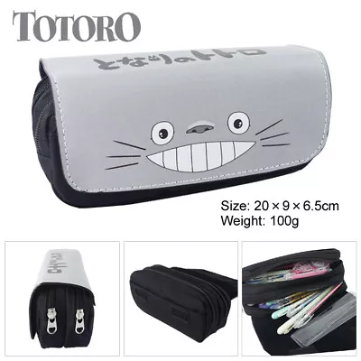 £7.79 • Buy My Neighbor Totoro Anime Pencil Case Double Layer Large Capacity Cartoon Pen Bag