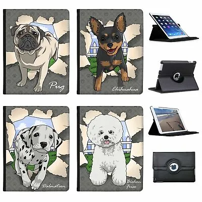 Break Through Dogs Folio Cover Leather Case For Apple IPad Tablet • £9.99
