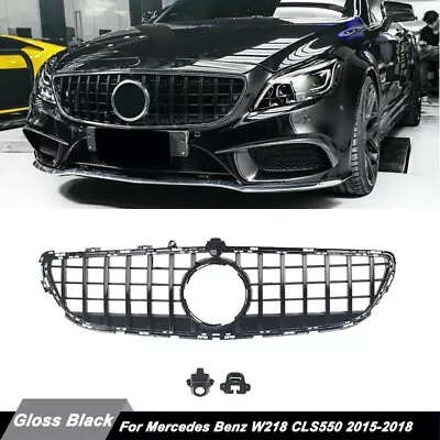 Gloss Black GTR GrilleFor Mercedes Benz W218 CLS400 CLS500 CLS550 2015-2018 US • $109.99