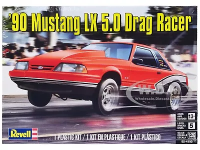 Level 5 Model Kit 1990 Ford Mustang Lx 5.0 Drag Racer 1/25 Scale Revell 85-4195 • $21.99
