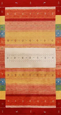 High-quality Striped Living Room Rug Wool Handmade Gabbeh 5x9 Ft • $319