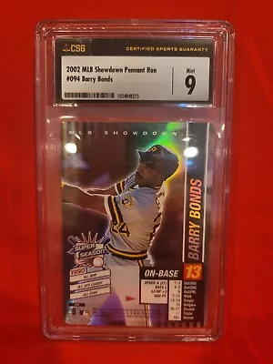 2002 MLB Showdown Super Season Barry Bonds Graded 9 • $200