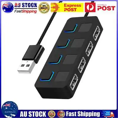 $10.19 • Buy 4 Port USB 2.0 Hub Splitter Multi USB Power Adapter For Laptop Desktop Computer