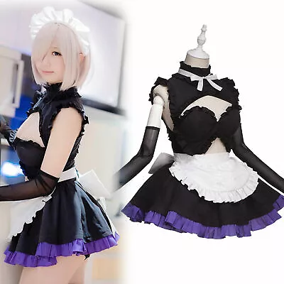 Fate Grand Order Mash Girls Cosplay Party Costume Women Maid Sexy Dress  • $23.75