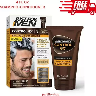 Just For Men Control GX Gradual Gray Reduction 2-in-1 Shampoo Plus Conditioner 4 • $10.47