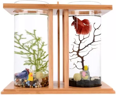 Mini Fish Tank Small Aquariums Creative Ecological Table Decorations • $61.57