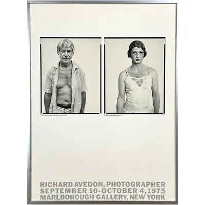 $950 • Buy Vintage Richard Avedon 1975 Marlborough Gallery Offset Lithograph, Framed