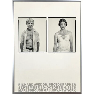 $950 • Buy Vintage Richard Avedon 1975 Marlborough Gallery Offset Lithograph, Framed