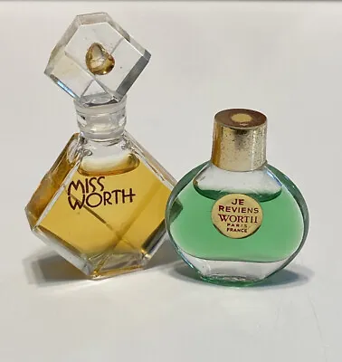 Vintage Miss Worth Mini Parfum & Je Reviens  Worth Micro Bottle Parfum Sample • $20.50