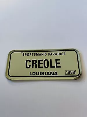 Vintage Miniature Bike License Plate Cereal Premium Louisiana Creole J24 • $6