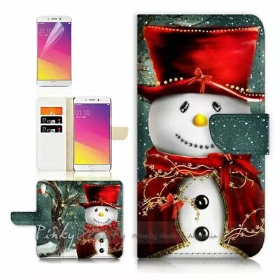 Snowman TPU Phone Wallet Case Cover For New Optus X Start 2 - 21390 • $13.99