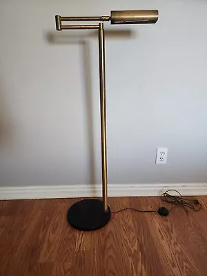 Mid Century Koch Lowy Floor Lamp Vintage Brass Reading Pharmaceutical Lamp • $295