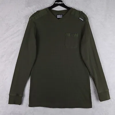 Southpole Shirt Mens Large Green Thermal Waffle Knit Tactical Long Sleeve Y2K • $22.50