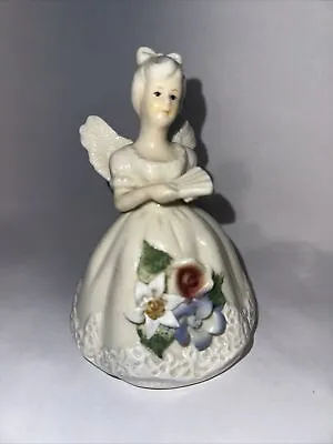 Vintage Angel Bell Holding Flowers  Delicate  • $3.99