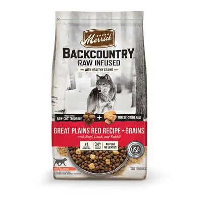 Merrick Backcountry Raw Infused Healthy Grains Great Plains Dog Food • $43.99