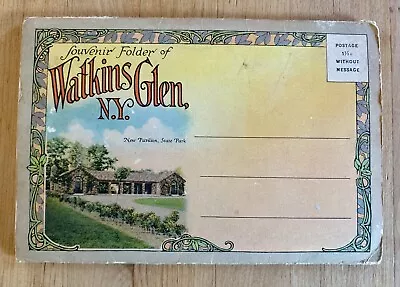 Vintage 1920s UNUSED Souvenir Folder Of Watkin's Glen New York W/ 18 Photos • $3.50