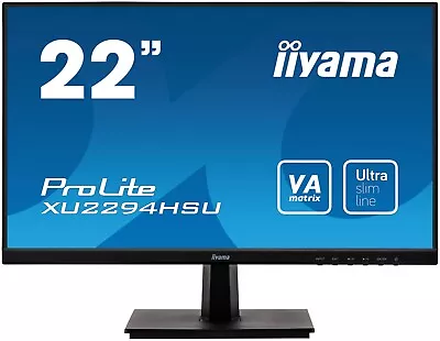 IIYAMA Prolite XU2294HSU 22  VA Full HD HDMI Display Port USB Hub – Minor Fault • £21.99