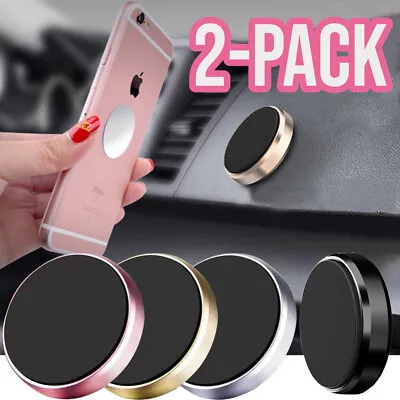 2 Pack Magnetic Car Mount Universal Phone Holder Universal Stick On Dashboard • $3.99