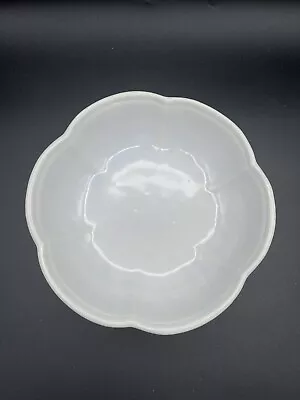 Vintage McCoy Pottery White Bowl Scalloped Edge #7528 8  USA • $24