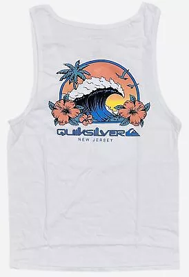 Quiksilver Men's New Jersey Tropical Floral Surf Wave Tank Top Tee T-Shirt • $17.99