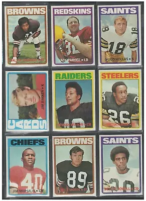 1972 Topps Football Series 3 High Numbers 264-351 * 10% Off SALE *REDUCED PRICES • $75